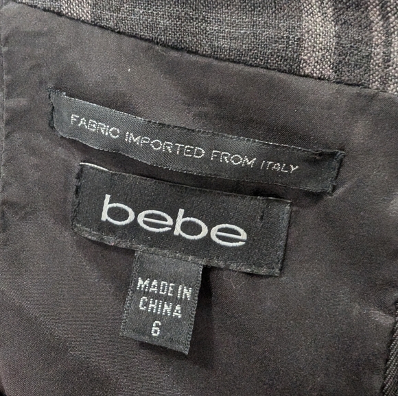 Bebe Sexy Plaid Wool Dress - US Size 6 - Picture 4 of 8